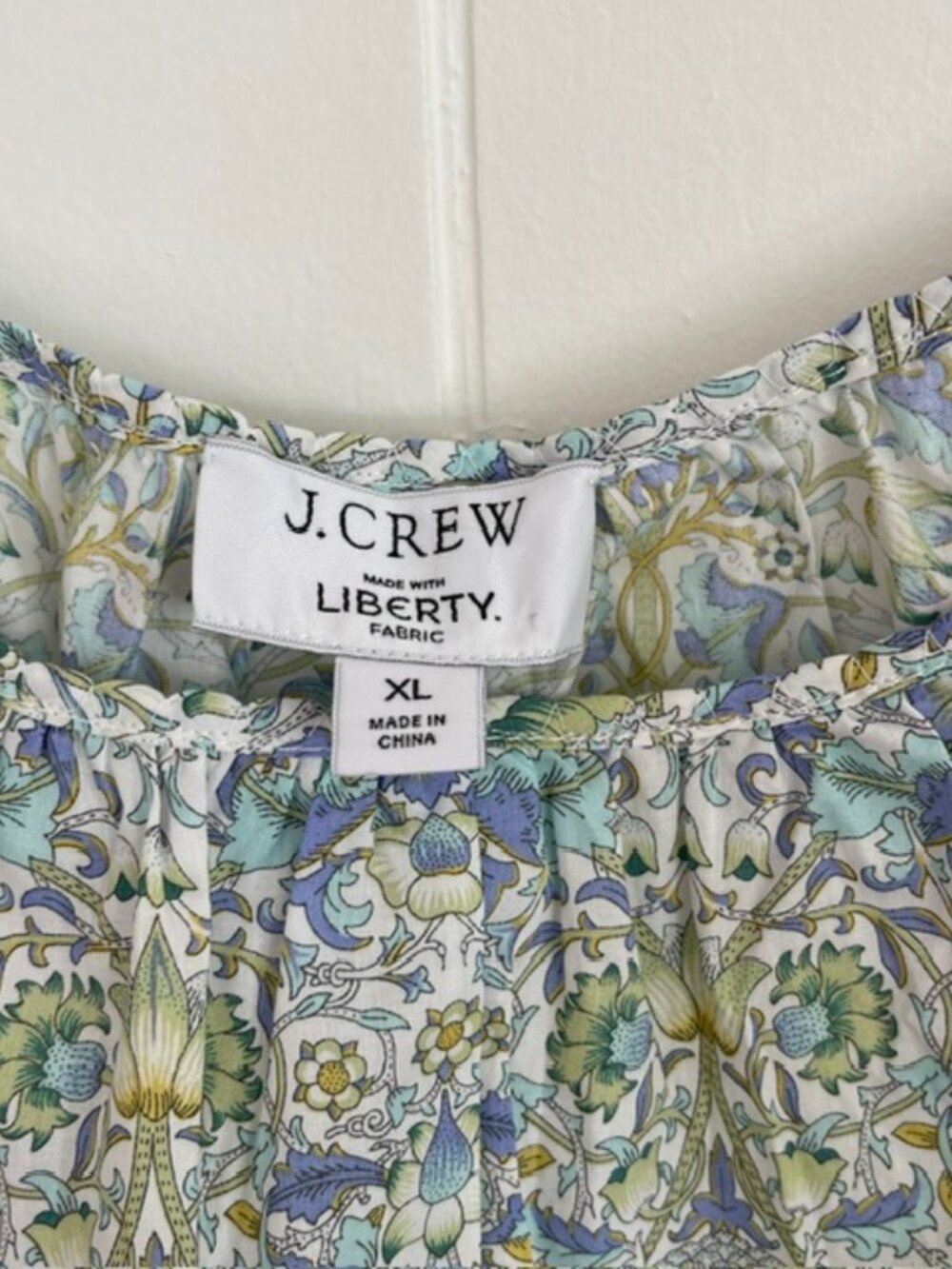 J.Crew Liberty Fabric Floral Tie Strap Tank XL 100% Cotton - Picture 2 of 7